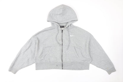 Nike Women's Grey Full Zip Hoodie M