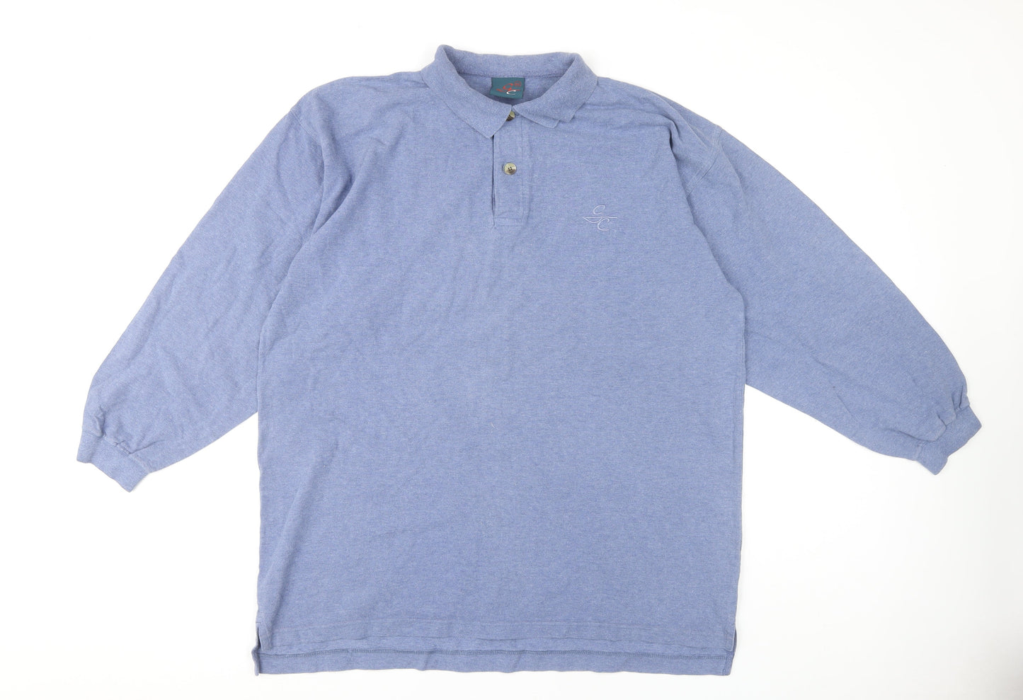 GC Men's Blue Long Sleeve Polo 3XL