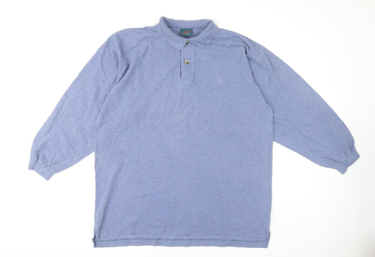 GC Men's Blue Long Sleeve Polo 3XL