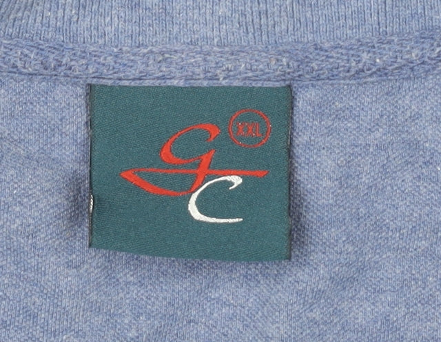 GC Men's Blue Long Sleeve Polo 3XL