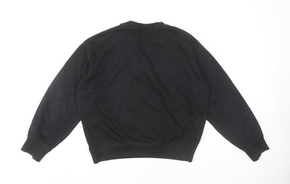 H&M Unisex Black XS Pullover Graphic Sweatshirt City Style