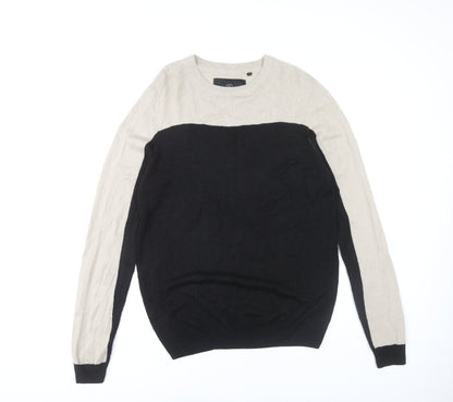 Soul Star Men's Black Beige M Pullover Jumper