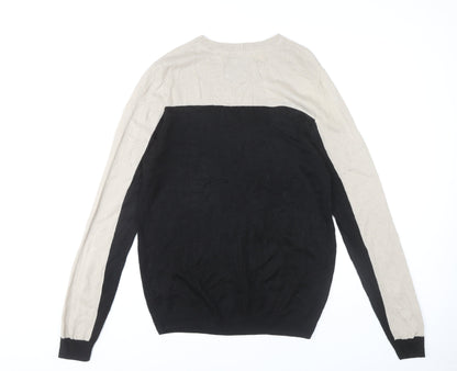 Soul Star Men's Black Beige M Pullover Jumper