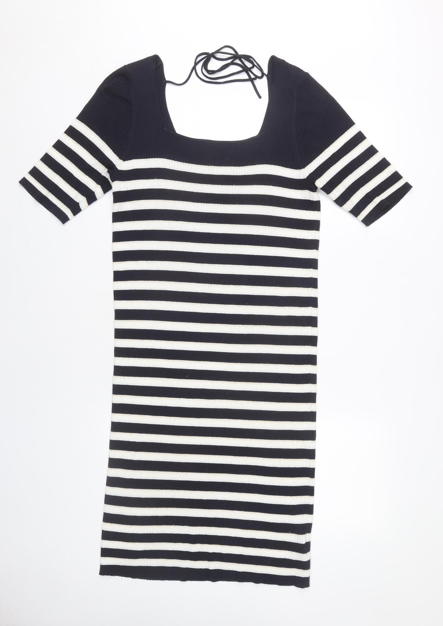 Next Women's Sheath Dress, Black/White, Size 14, Striped