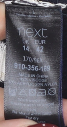 Next Women's Sheath Dress, Black/White, Size 14, Striped