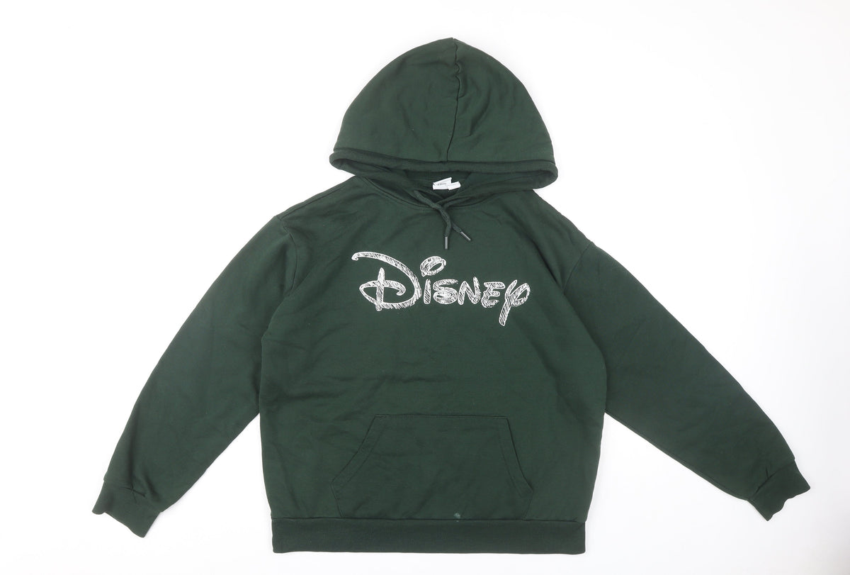 Womens UK Size S Disney Green Pullover Hoodie
