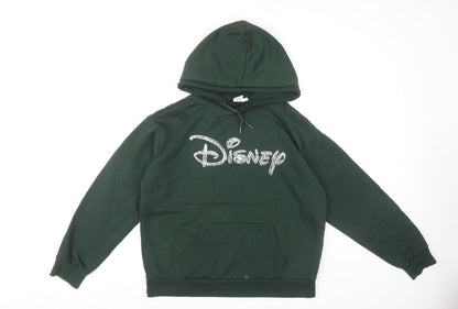 Womens UK Size S Disney Green Pullover Hoodie