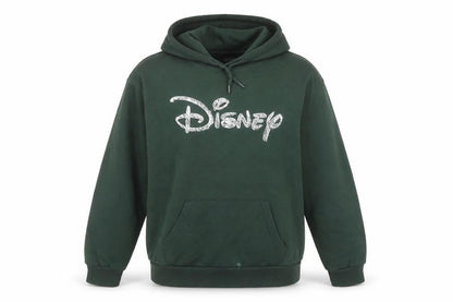 Womens UK Size S Disney Green Pullover Hoodie