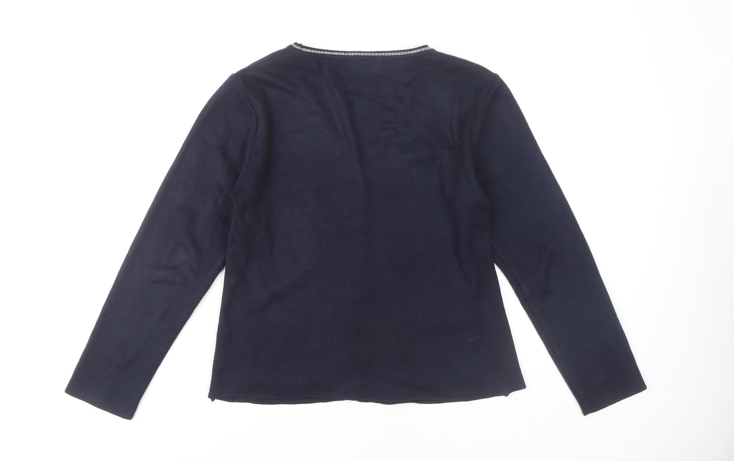 BHS Women's Blue Cardigan Size 12 V-Neck Knit