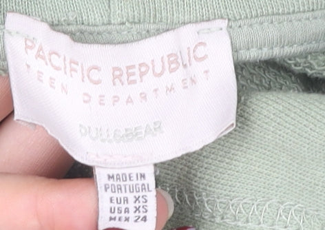 Pacific Republic Green Teen Pullover Hoodie XS