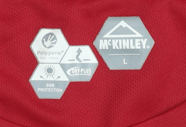 McKinley Men's Red L T-Shirt for Hiking
