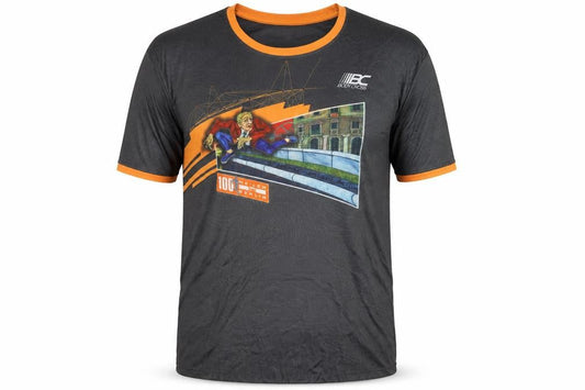 Front view of Bodycross 100 Meilin Berlin unisex grey graphic t-shirt 2xl, sports style