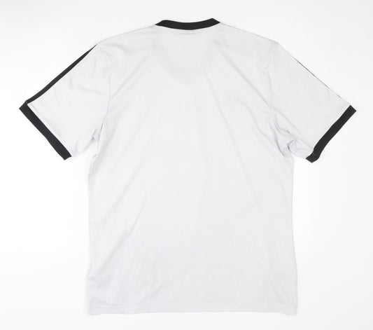 Adidas Men's White L Activewear Jersey T-Shirt