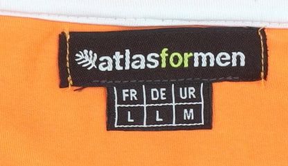 Atlasformen Men's Orange T-Shirt, M, Polyester