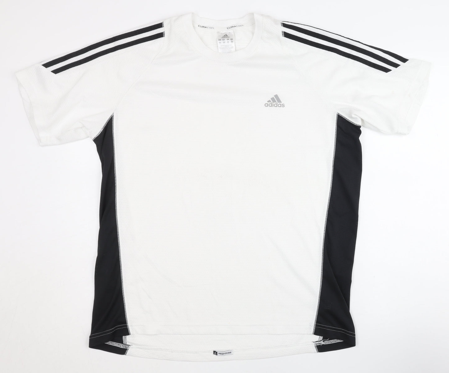 adidas Men's White Black Jersey T-Shirt Size L