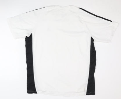 adidas Men's White Black Jersey T-Shirt Size L