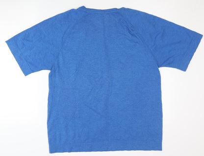 Active Men's Blue XL T-Shirt - Short Sleeve Crew Neck