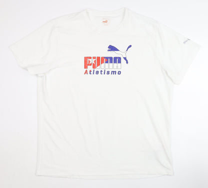 Puma Men's White 2XL Graphic Print T-Shirt