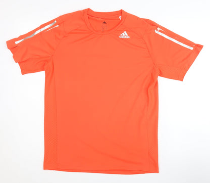 adidas Men's Orange T-Shirt, S, Gym & Training Wear