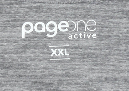 PageOne Active Men's Grey T-Shirt XXL Basic Style