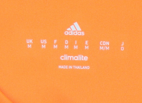 Adidas Men's Orange T-Shirt, Size M, Gym & Running