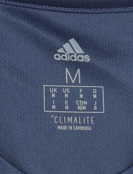 Adidas Men's Blue T-Shirt M Moisture Wicking