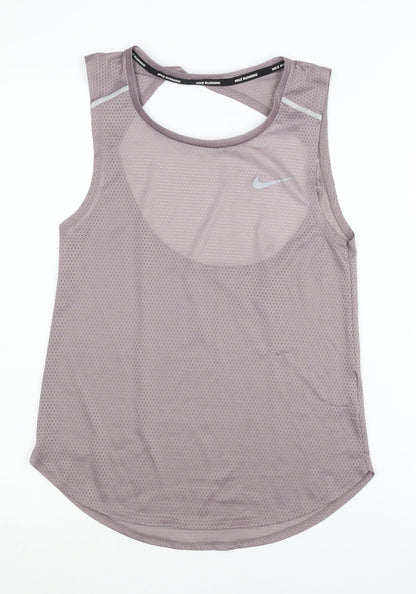 Nike Women's Grey Dri-FIT Tank XS Slim Athletic