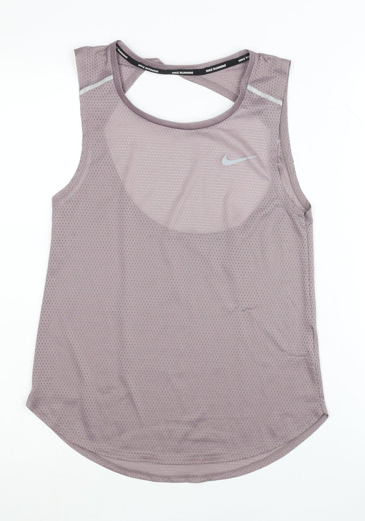 Nike Women's Grey Dri-FIT Tank XS Slim Athletic
