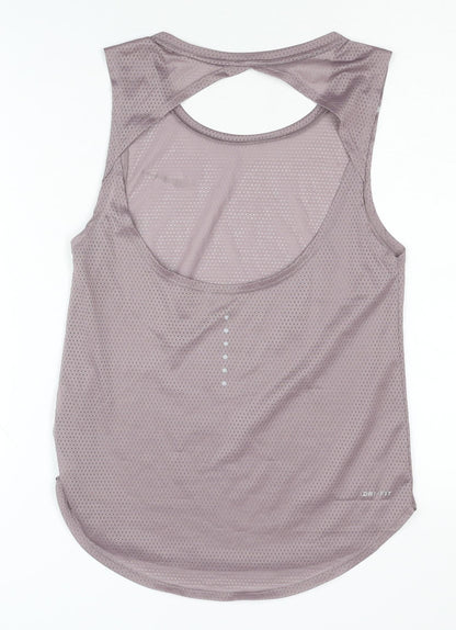 Nike Women's Grey Dri-FIT Tank XS Slim Athletic