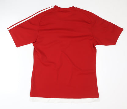 Adidas Men's Red M Sports T-Shirt Short Sleeve