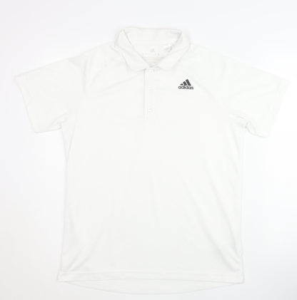 adidas Men's White Polo Shirt - Size M - Activewear