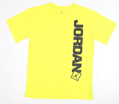 Jordan Boys Yellow XL Basic Crew Neck T-Shirt