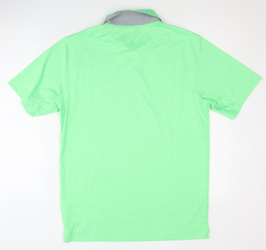Nike Men's Green Golf Polo Shirt - S, Breathable, Regular Fit