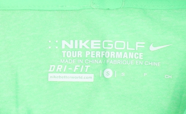 Nike Men's Green Golf Polo Shirt - S, Breathable, Regular Fit