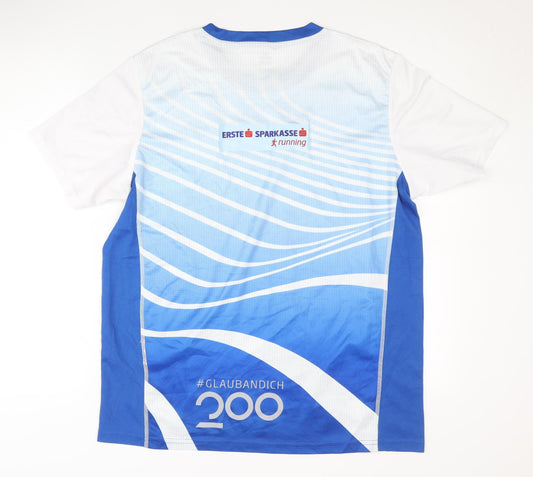 Erima Men's Blue Running T-Shirt - Size L, Breathable