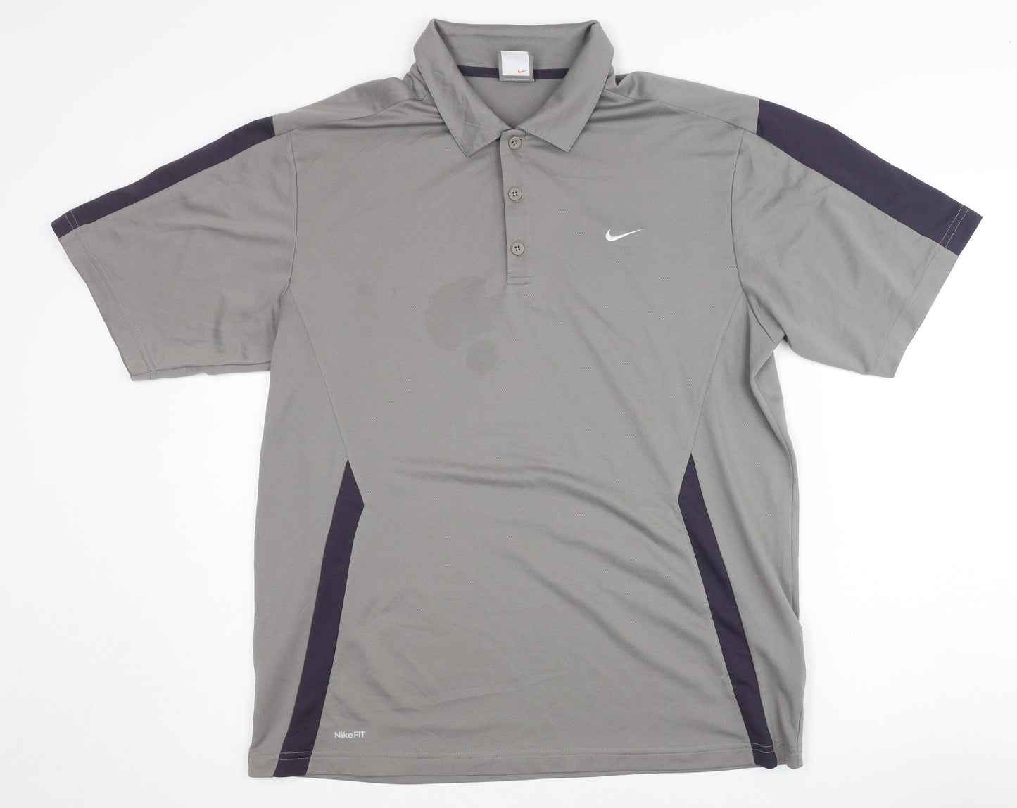 Nike Grey Polo Men's 2XL Activewear Sports Top