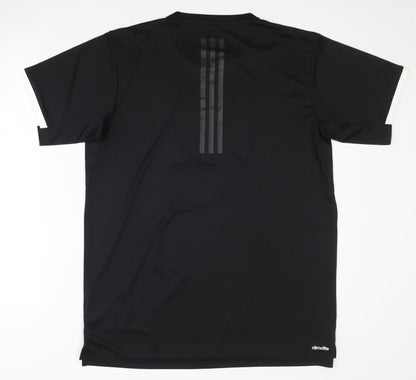 Adidas Men's Black T-Shirt, Size L - Gym & Training