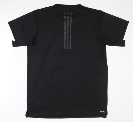 Adidas Men's Black T-Shirt, Size L - Gym & Training