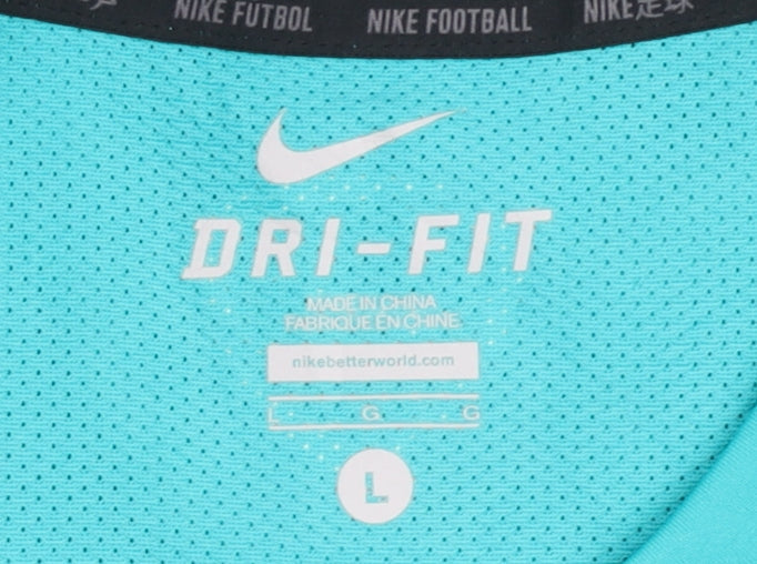 Nike Men's Blue Football T-Shirt Size L