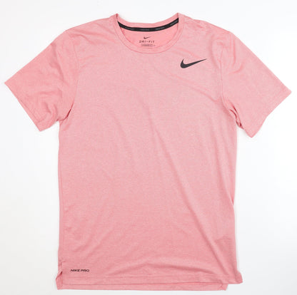 Nike Men's Pink Dri-FIT T-Shirt Small