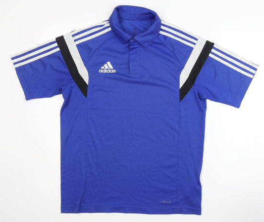 Adidas Men's Blue Polo Shirt L - Moisture Wicking