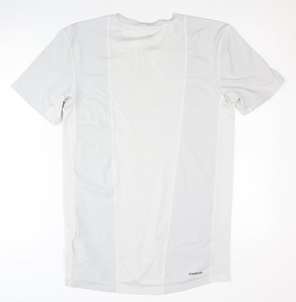 Adidas Men White M Athletic T-Shirt Gym Training