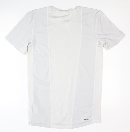 Adidas Men White M Athletic T-Shirt Gym Training