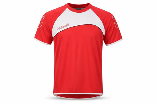 Mens UK Size M Hummel Red Football Rugby T-Shirt