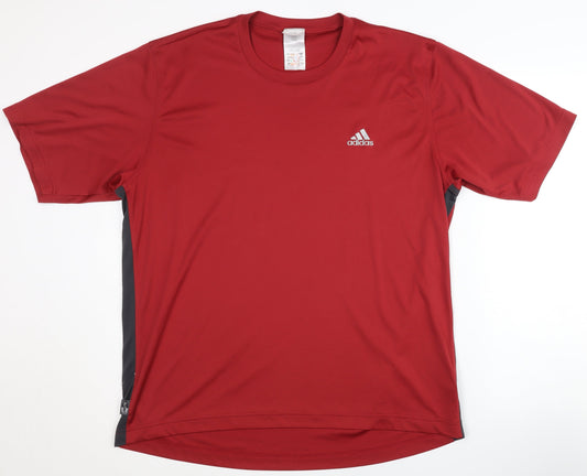 Adidas Men's Red XL T-Shirt Jersey Gym Wear