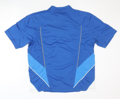 York Men's Blue Cycling Polo Jersey Size L