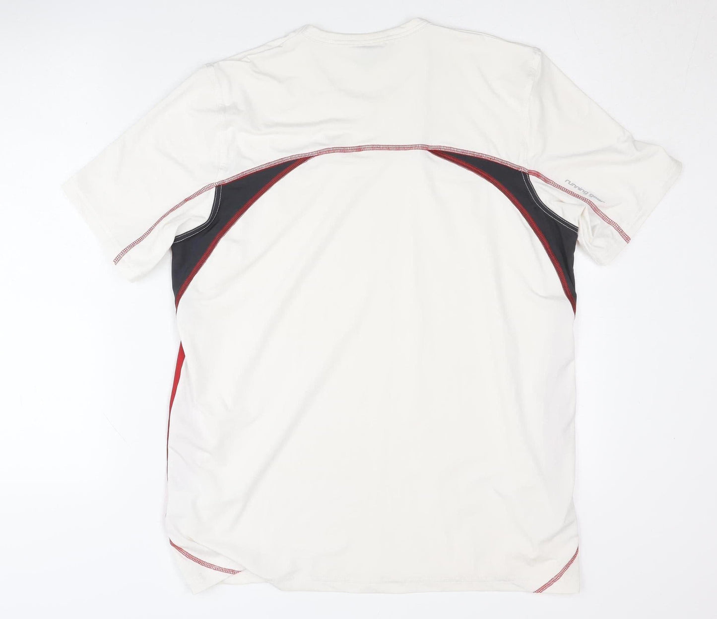 TCM Men's White Red Colourblock T-Shirt L