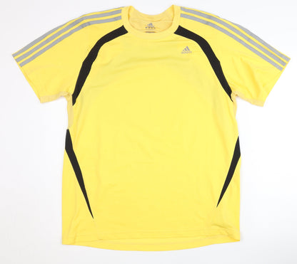 Adidas Men's Yellow T-Shirt, Large, Sports Activewear