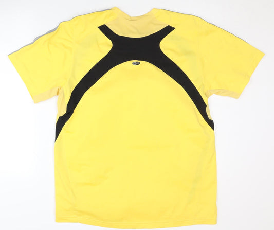 Adidas Men's Yellow T-Shirt, Large, Sports Activewear