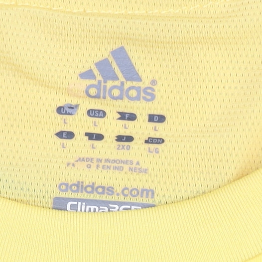 Adidas Men's Yellow T-Shirt, Large, Sports Activewear